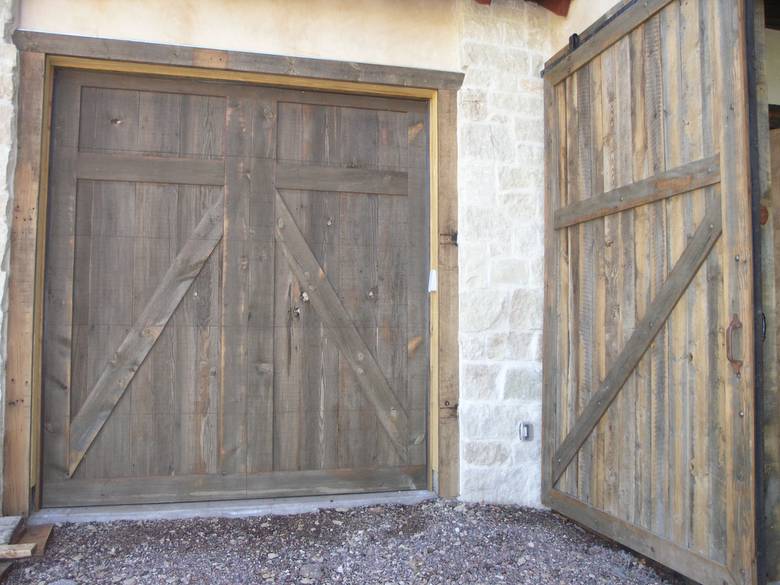 Barn Doors / These barn doors were constructed using coverboard barnwood